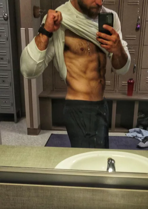 Is thirty-five to old to be doing post-workout pics....asking for a friend?