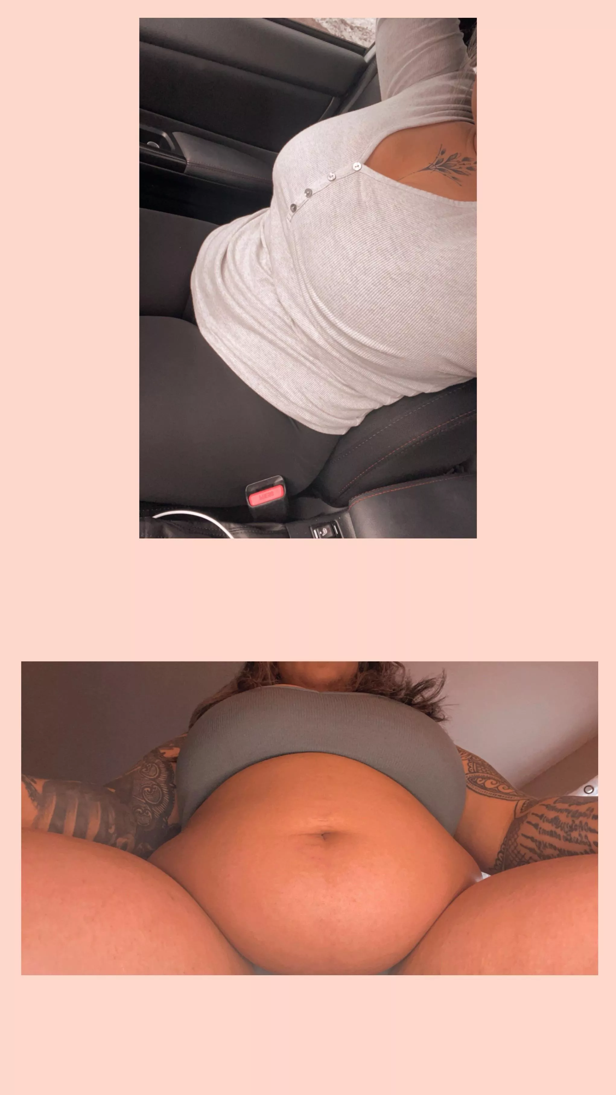 It always blows my mind that all of that belly is hiding under my clothes. These pictures are just a day apart 😳🤯
