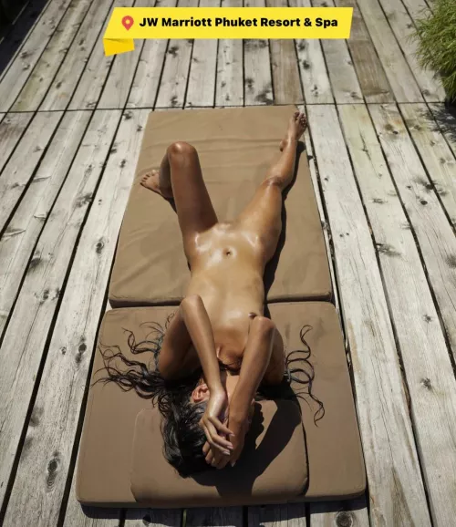 It was so sunny today, I had to fully tan on the balcony. Hope the other tourists didn’t see me too much (F)