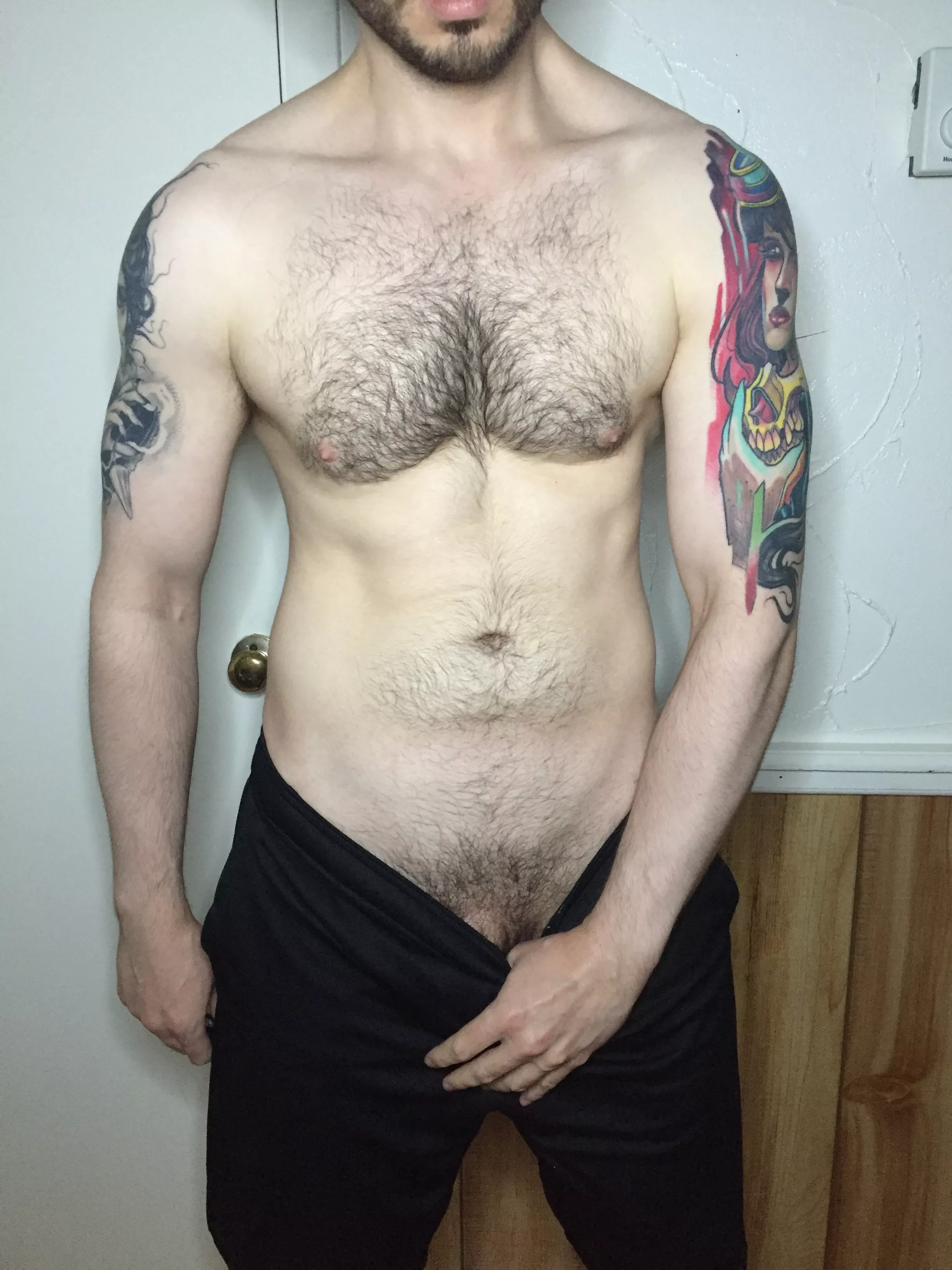 It's all about the chest hair, but did I catch you looking somewhere else?