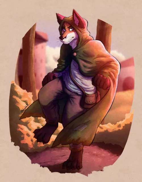 ''It's getting late. I need to be cautious and stay hidden before the night. I can make my escape after the sun sets and then I will be free'' // Art by me