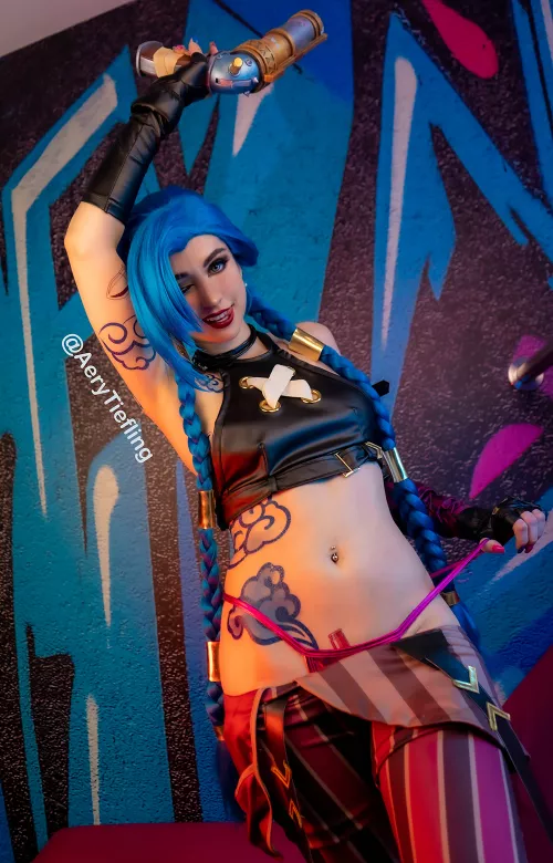 Jinx from Arcane/LOL by Aery Tiefling [OC]