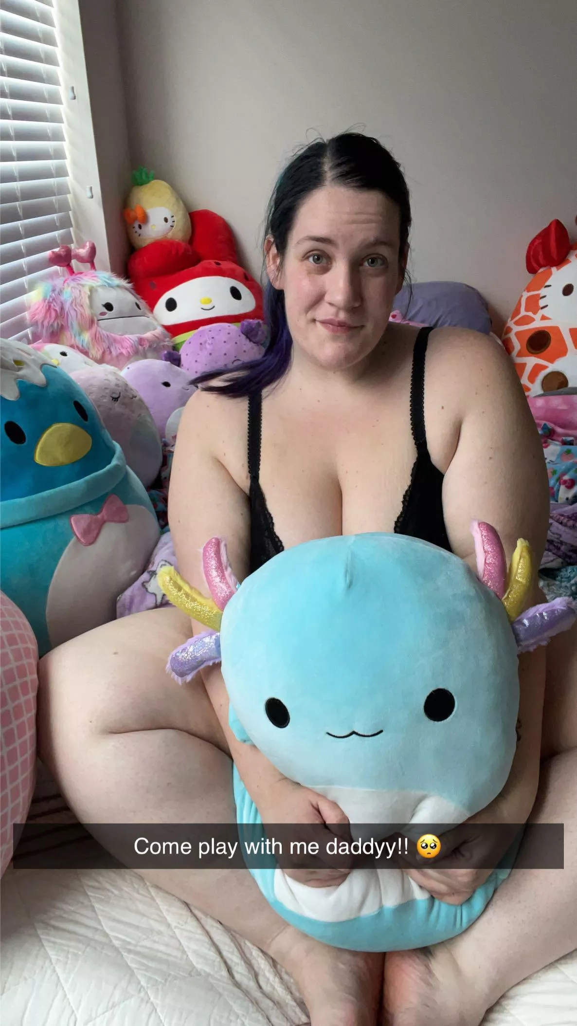 Just a girl and her plushies 🥰