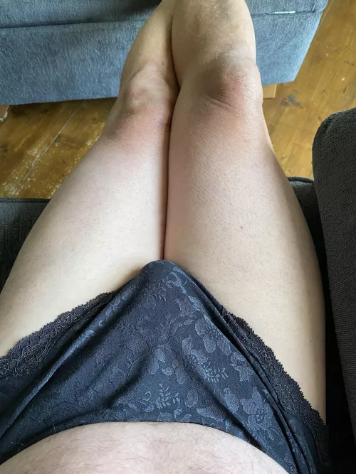Just casual in wife’s panties