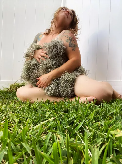 Just got done planting sunflower seeds…decided to play with my Spanish moss