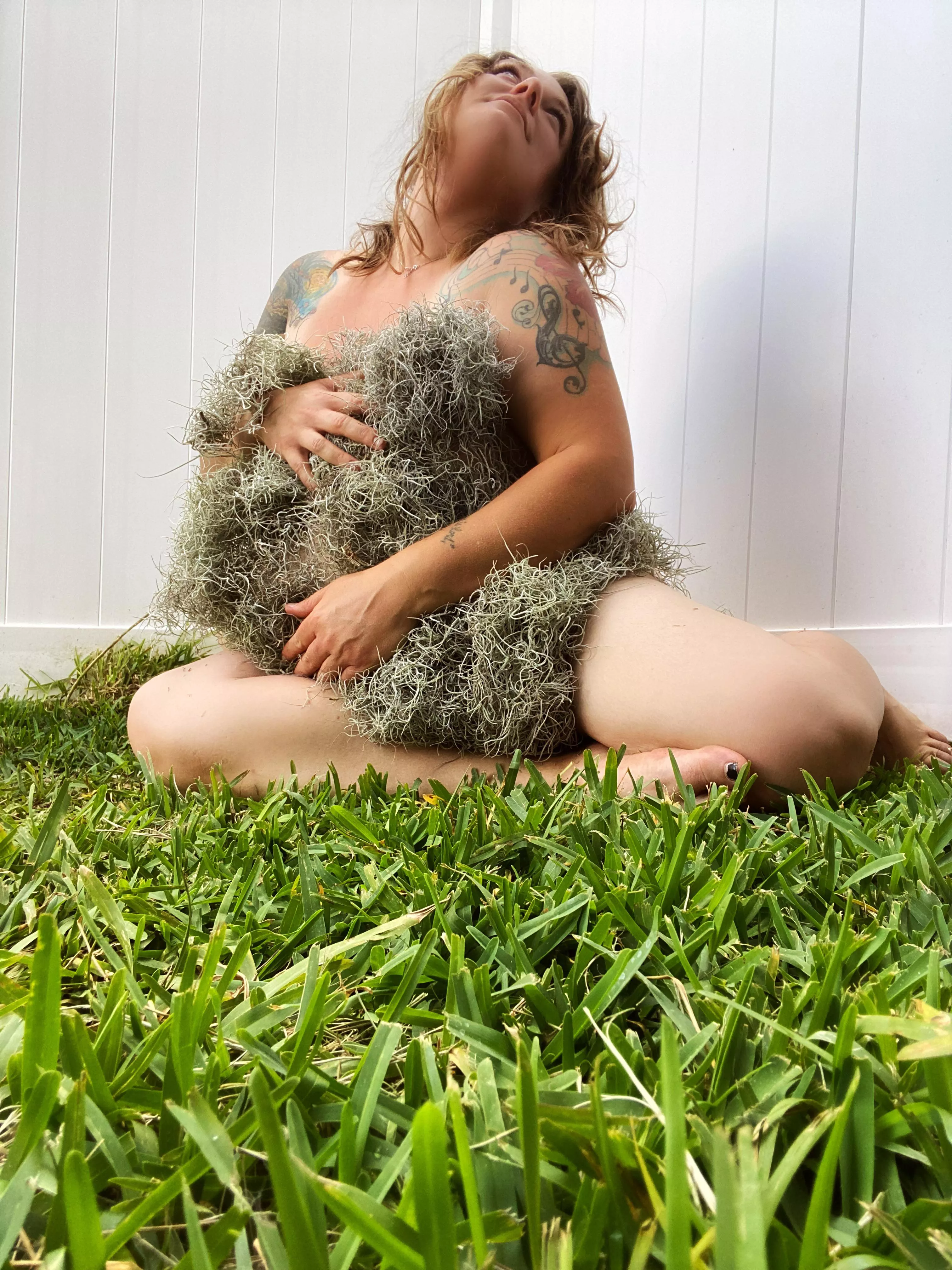 Just got done planting sunflower seeds…decided to play with my Spanish moss