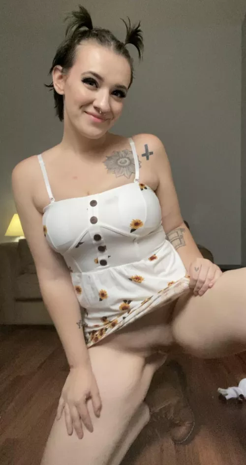 just gotta lift the skirt and it’s yours