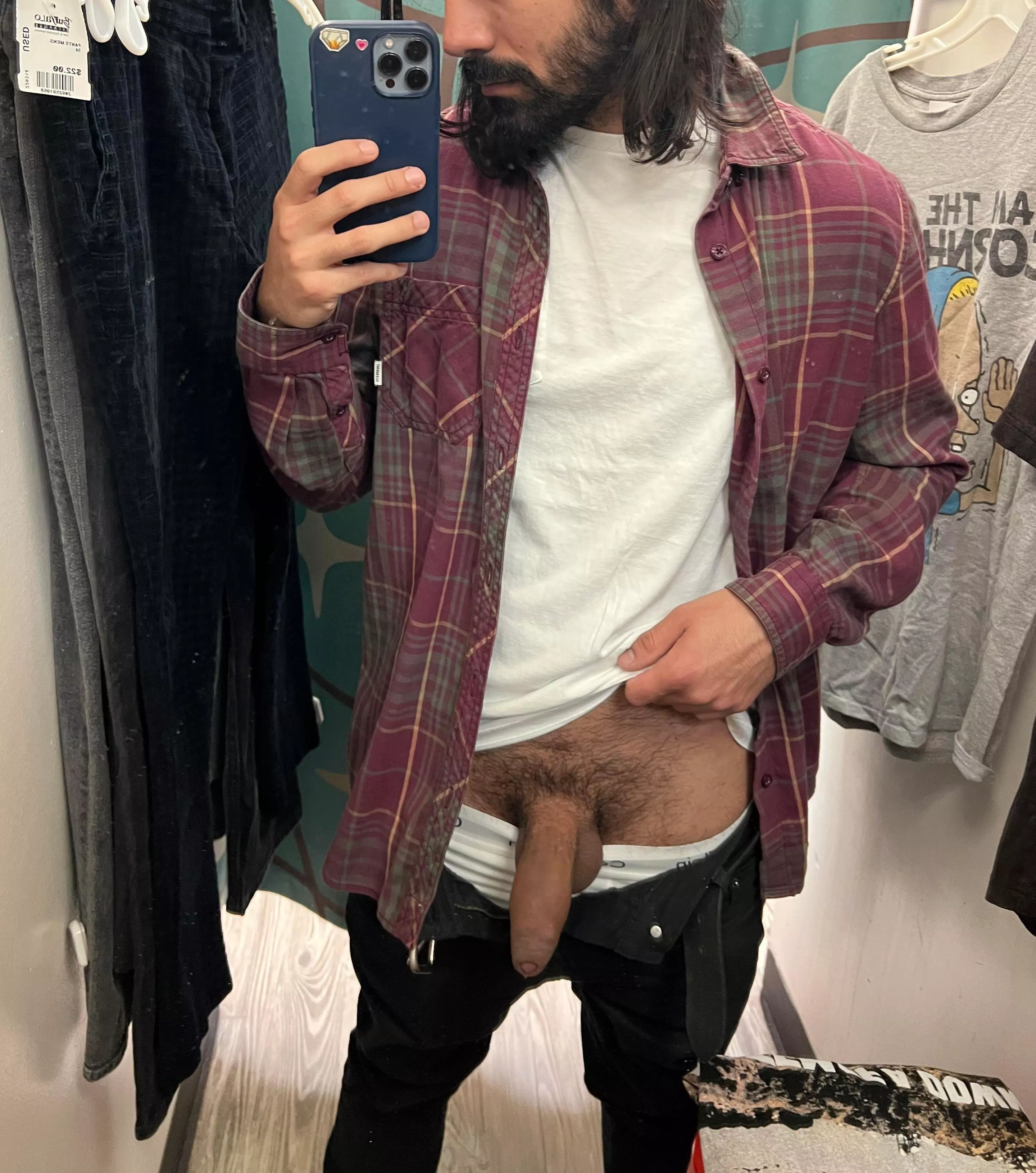 just sharing my cock on reddit while my GF sleeps next to me 😈