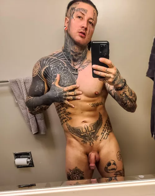 Just two tatted studs staring at eachother.