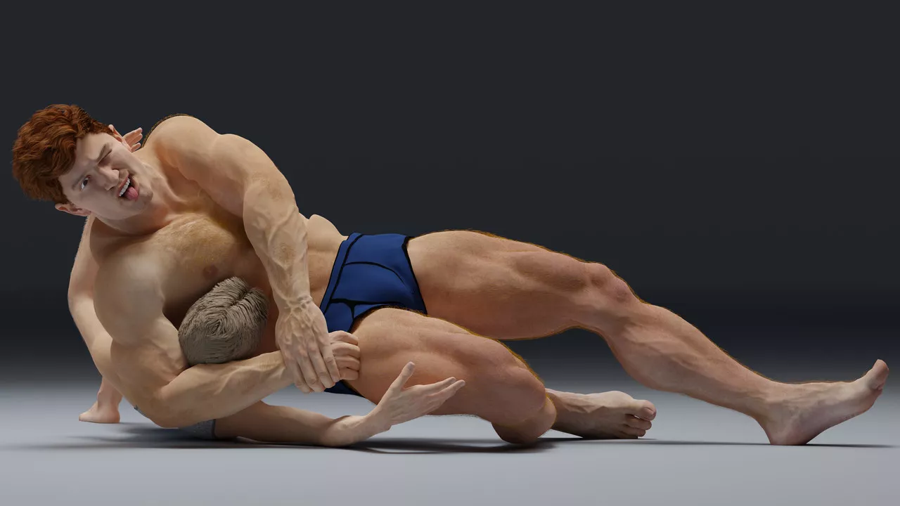 Karl squeeze the head of Billy