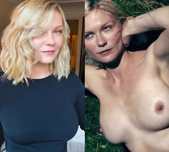 Kirsten Dunst - She's caused me to polish my rocket & fire off ropes to those full ripe tits for years