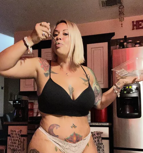 Late night snack…oh and I’m eating 😅