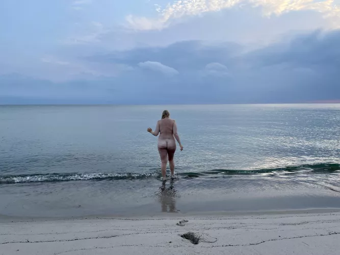 Late night swim with wife