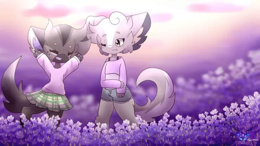 lavender field date💜 (commissions open)