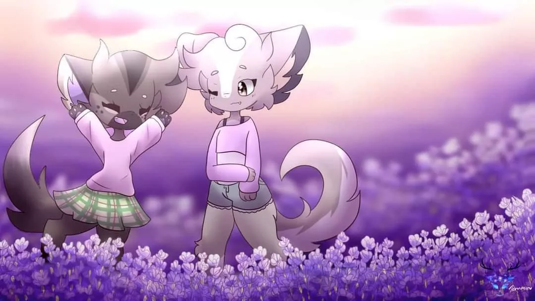 lavender field date💜 (commissions open)