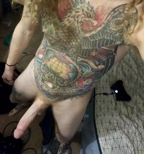 Let’s play video games: win or lose, you choke on my monster cock