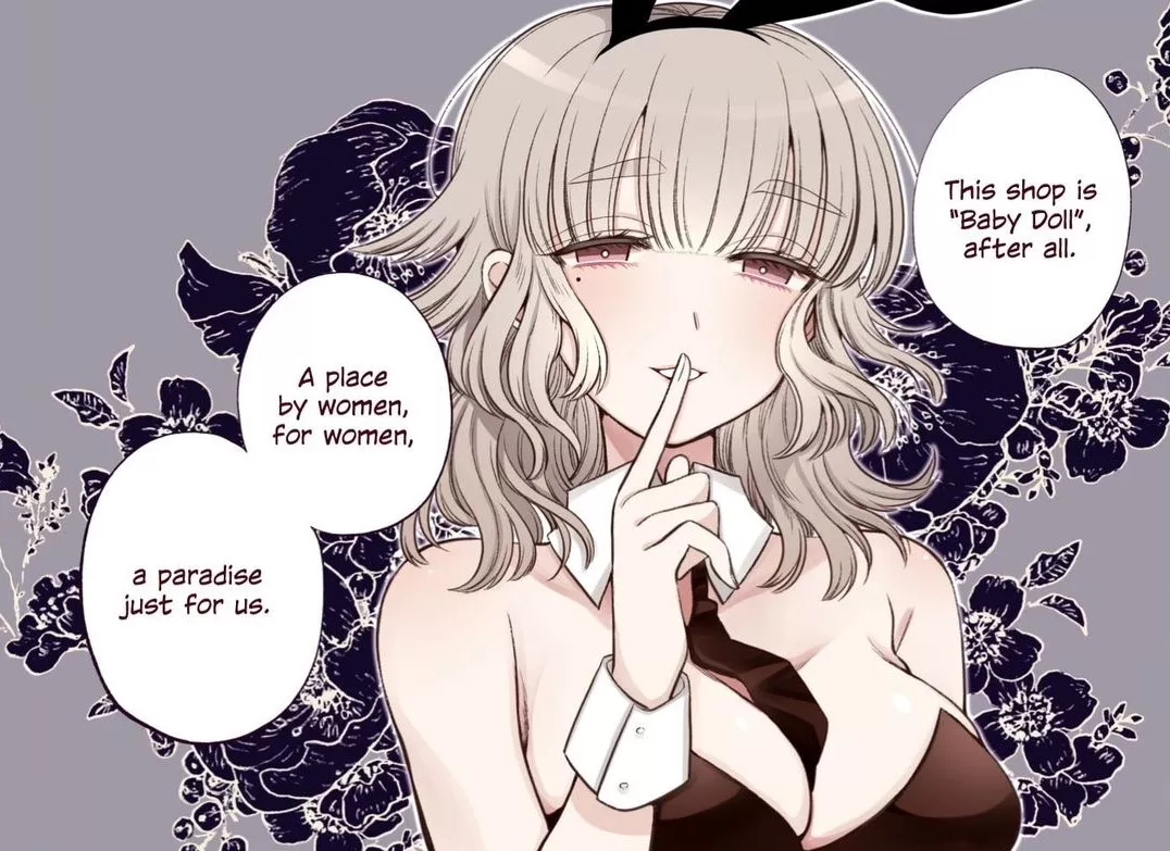 Lf color source: 1girl, beauty mark, tie, leotard, bunny girl, finger over mouth, 