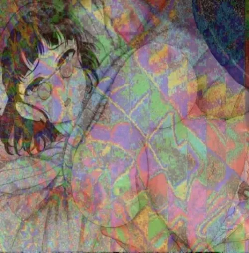 LF Color Source: 1girl, sweater, short hair, brown hair, round eyewear, bed, breast grab, huge breasts, nipples, missionary, panties, mouth open