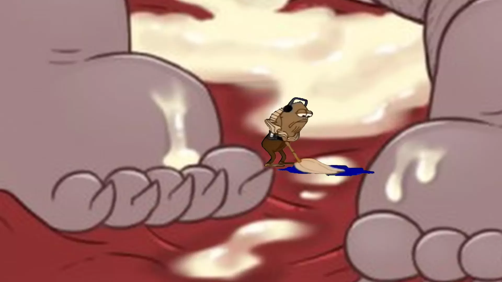 LF color Source: 1girl, white skin, 5 toes, from behind, cum, red bed