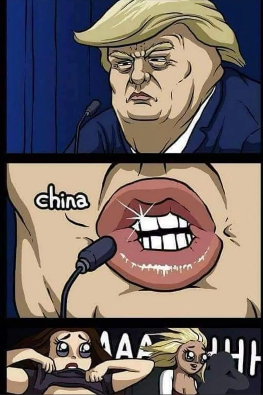 LF color source ugly bastard first panal, second panal close up of dry lips, saying  LF color source ugly bastard first panal, second panal close up of dry lips, saying