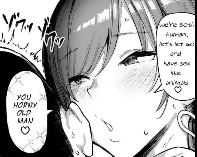 LF Mono Source,1girl,1boy,blushing,whispering,sweating,