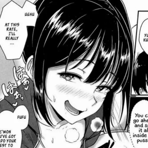 LF Mono Source: 1girl, black hair, blushing,