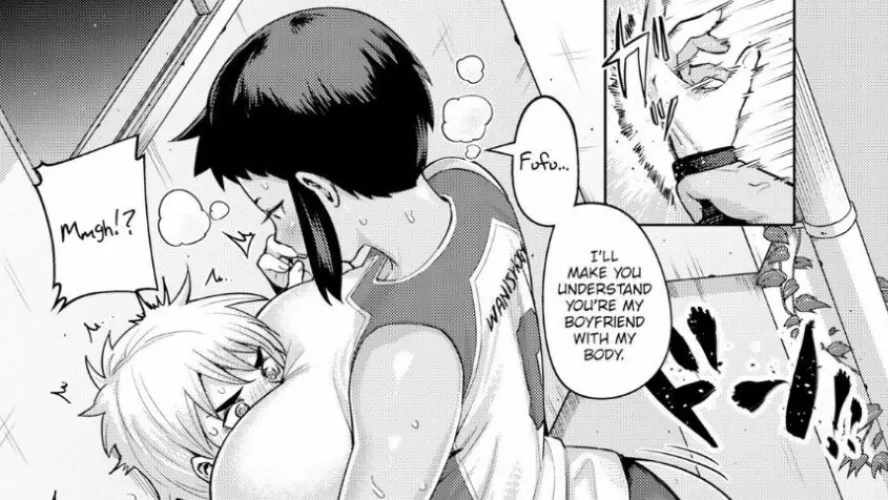 LF Mono Source:1boy, 1girl, gym uniform,