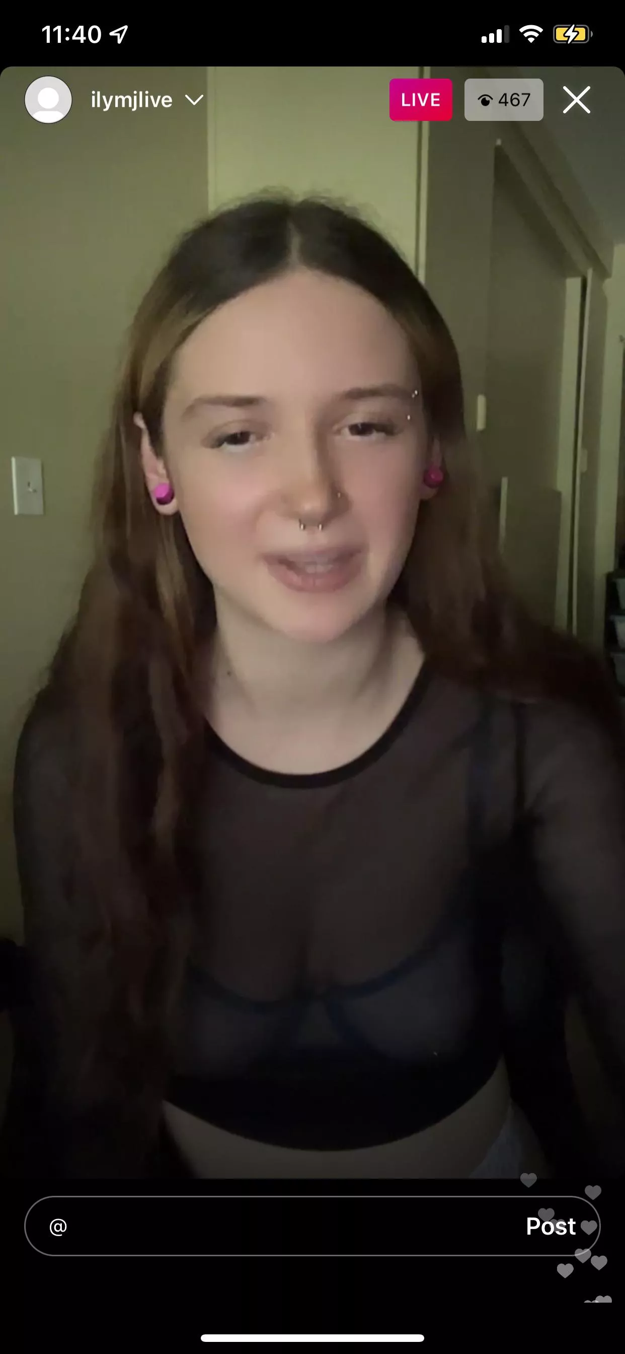 Live now flashing at 550