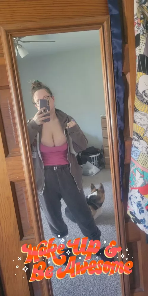 Long day, long cleavage