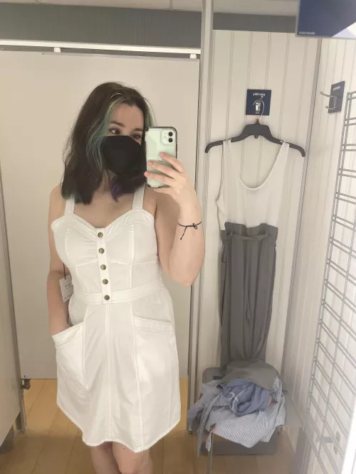 Love a sheer white dress ♥️ plus it has pockets!