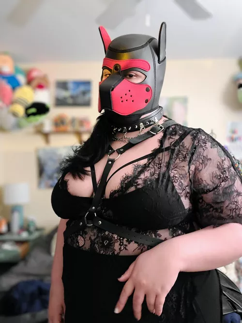 Love wearing my pup hood around the house 🐶💜