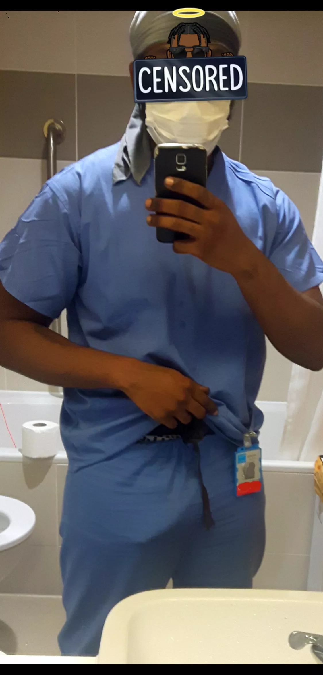 [M 27] These scrubs are way too thin 🙈 if I was your nurse what would you do?