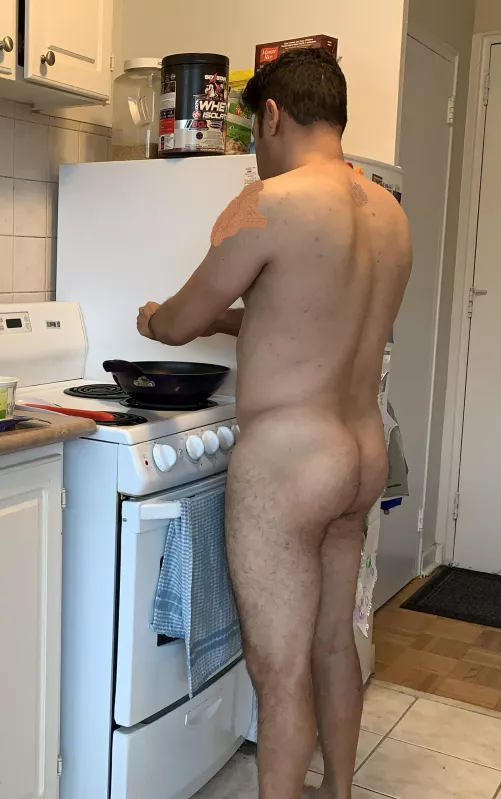 Making breakfast