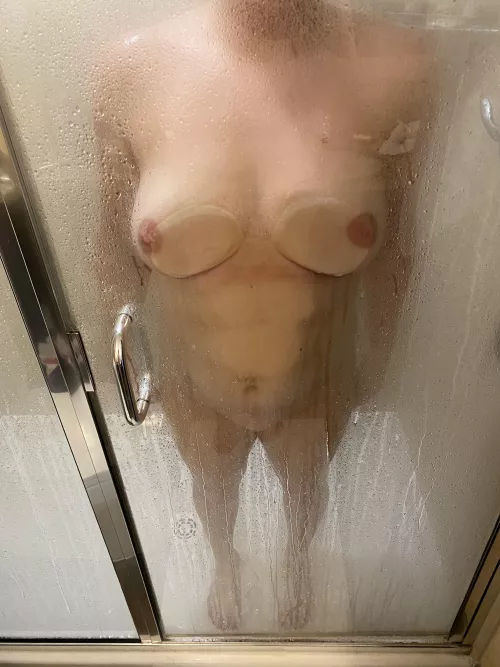 Making good use of the hotel shower…