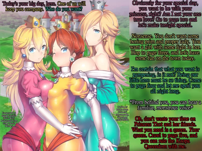 Mario's Special Day [f4a] [Mario Day] [Multiple-Choice] [Protag is you] [Choices in comments]