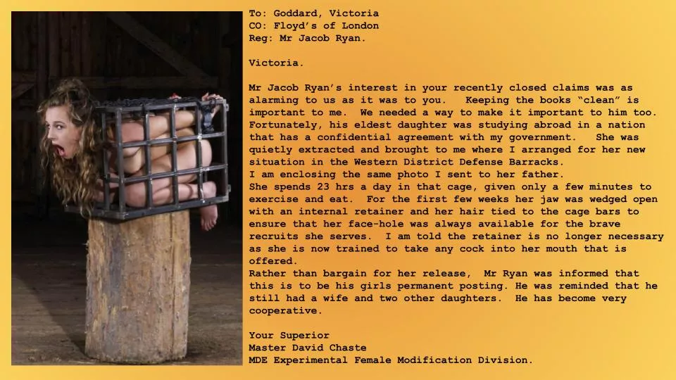 Master David and Victoria Goddard remove another annoyance.