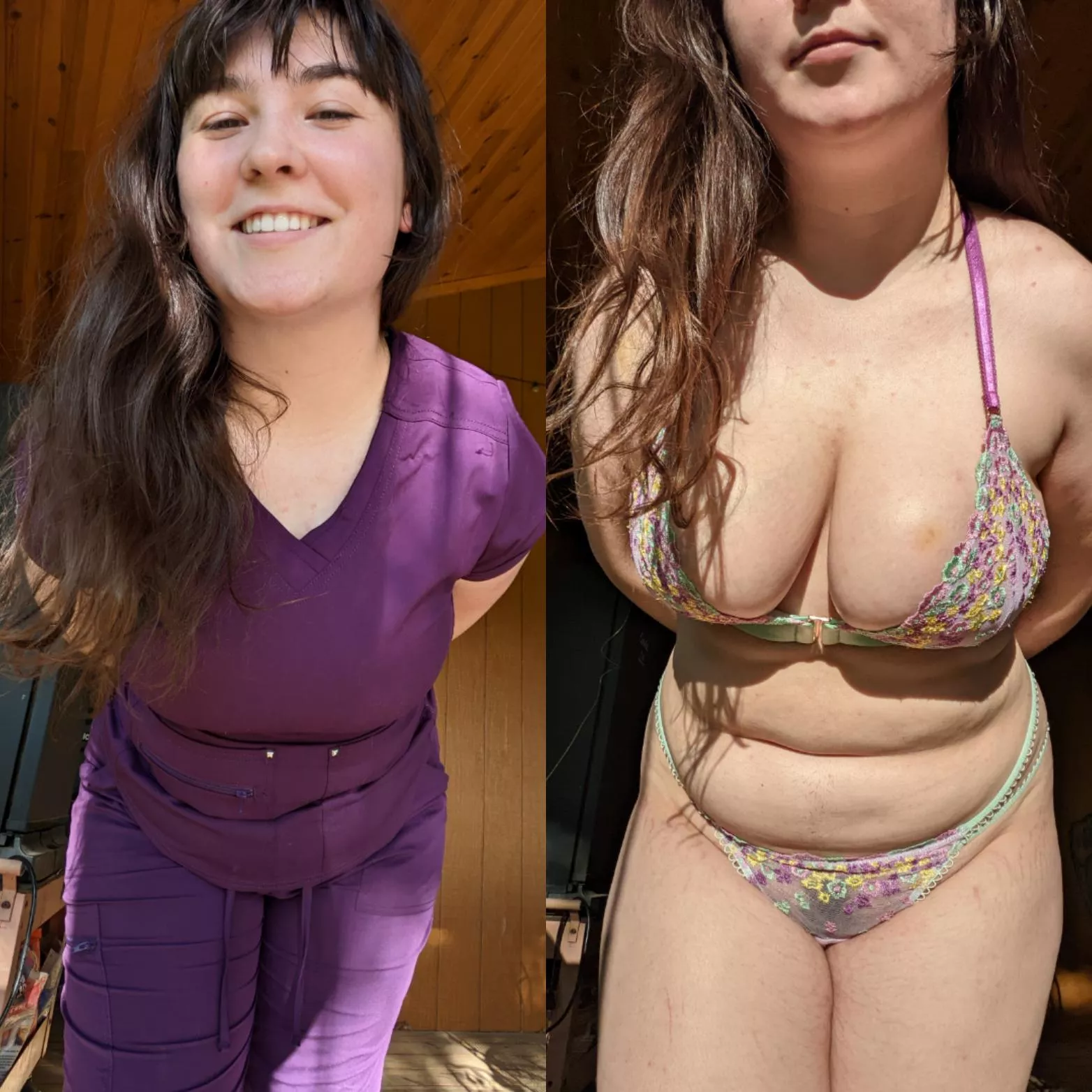 Me at work and me after work 😏