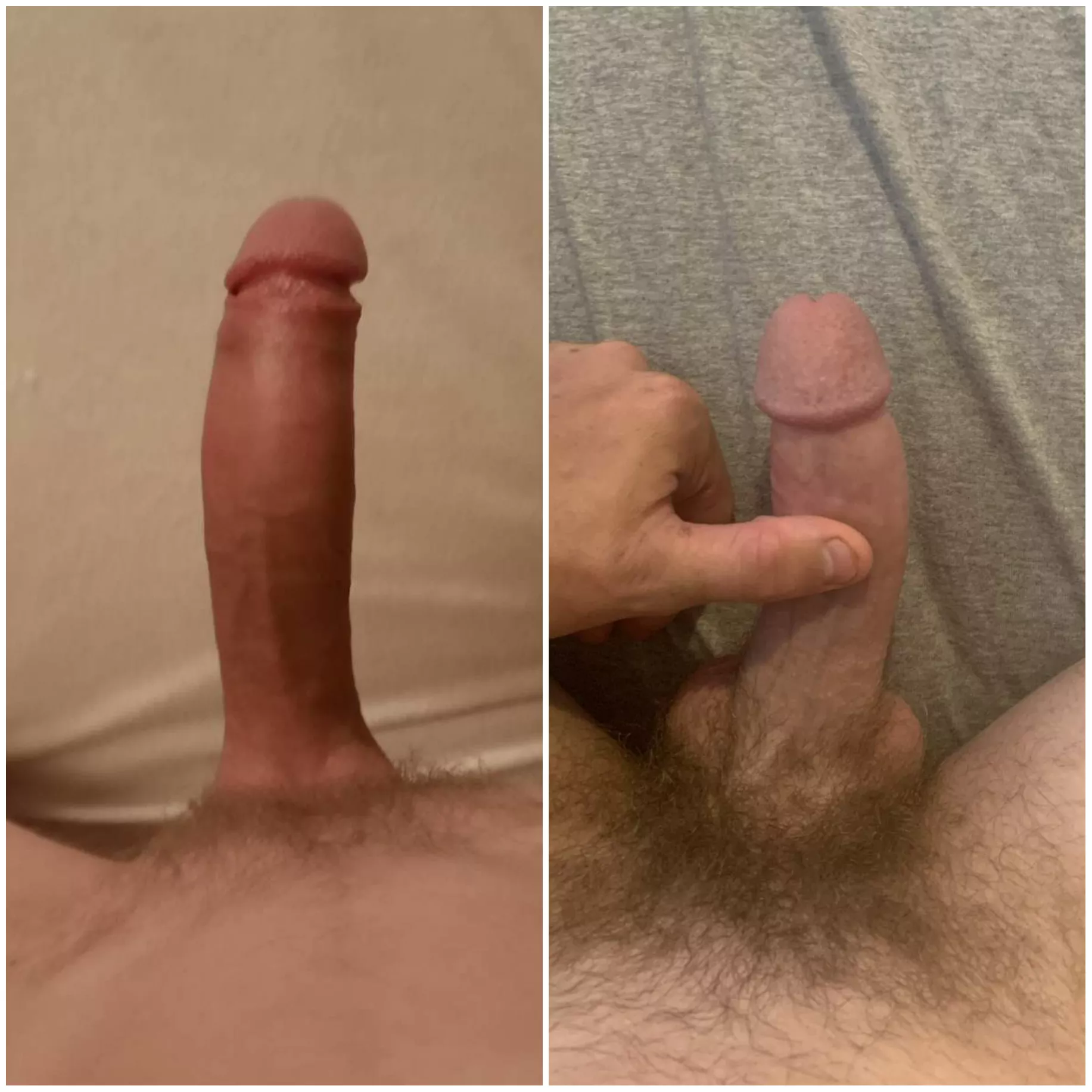 Me vs. @Negative-Marzipan-71 compared 😁 Nice cock, but looks like I have it just slightly bigger