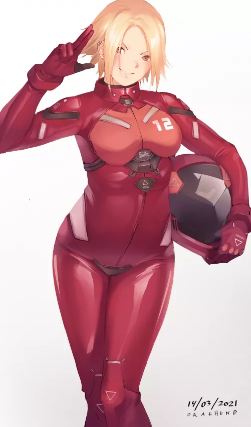 Mecha Pilot Saluting (Drakhend66) [Original]