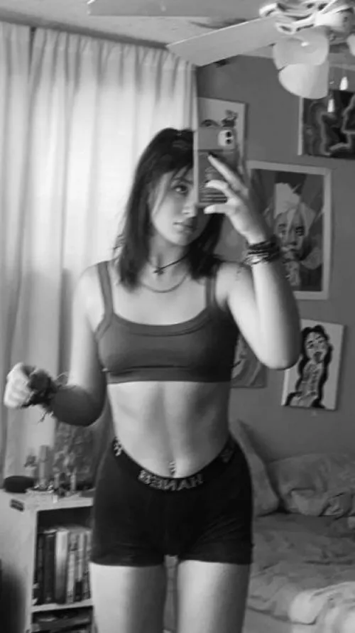 Midriff and sports bra