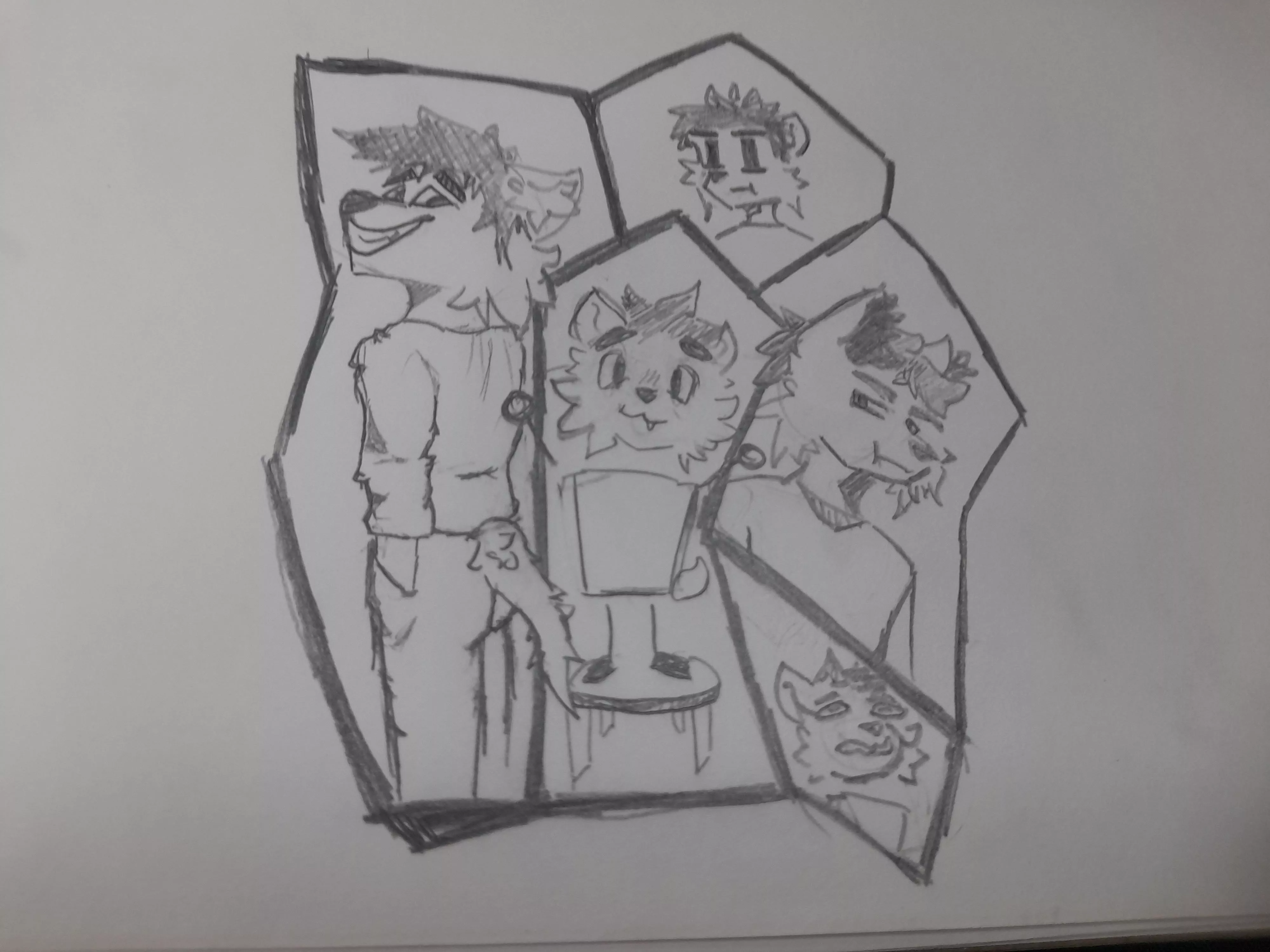 Mike in all the artstyles I have cycled throughout the years! Doesn't he look amazing?! [Art by Me! :3]