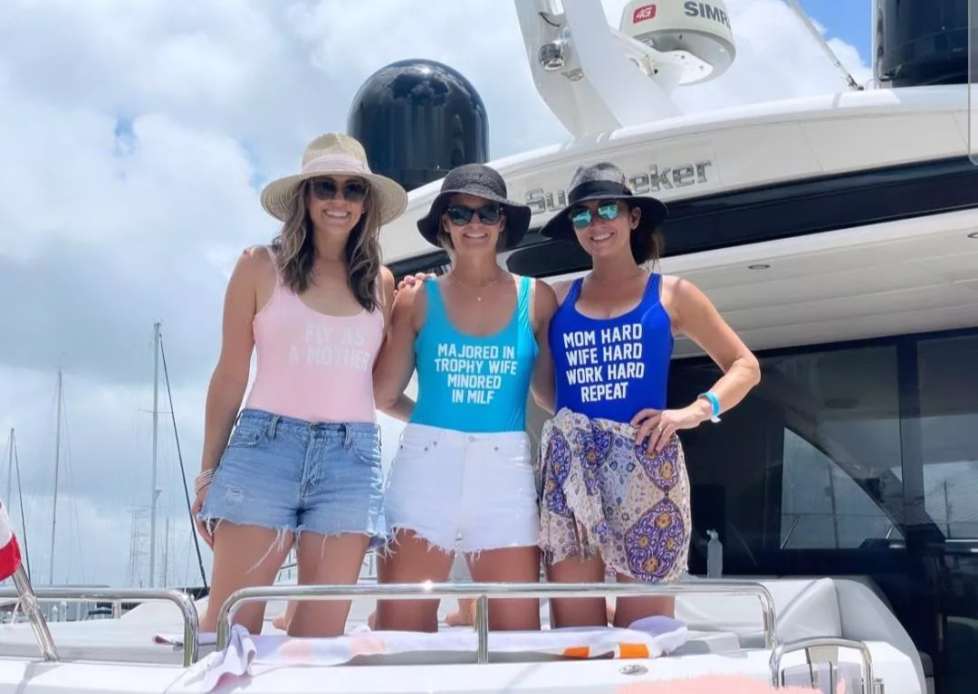 Milfs on a boat