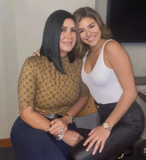 Mom and daughter keep it tight