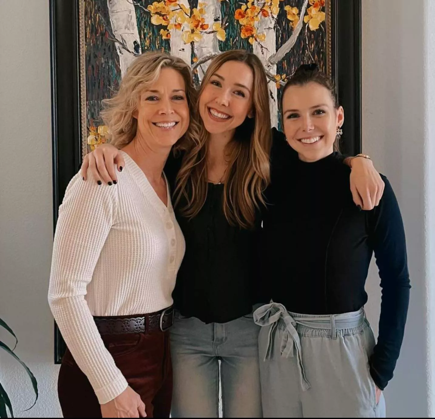 mom with her daughters