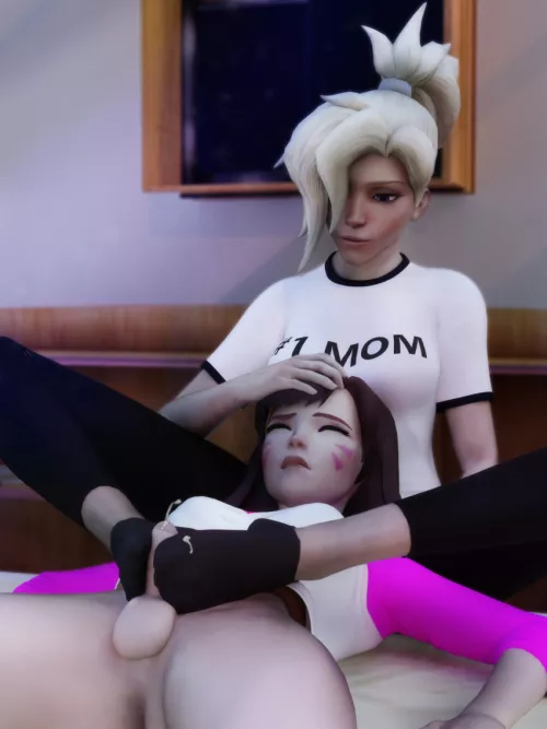 ��Mommy Mercy taming caer of D.Va (Overwatch) [Dawadd]