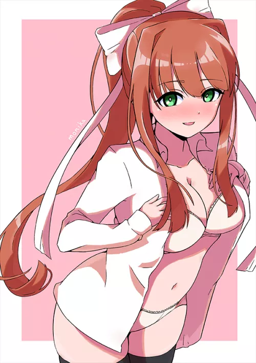 Monika is showing you a little bit, because you're special (mizumori)