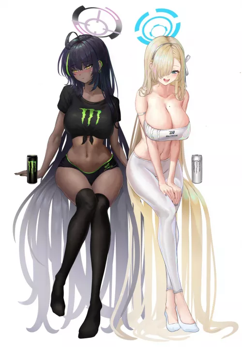 Monster girls Karin and Asuna