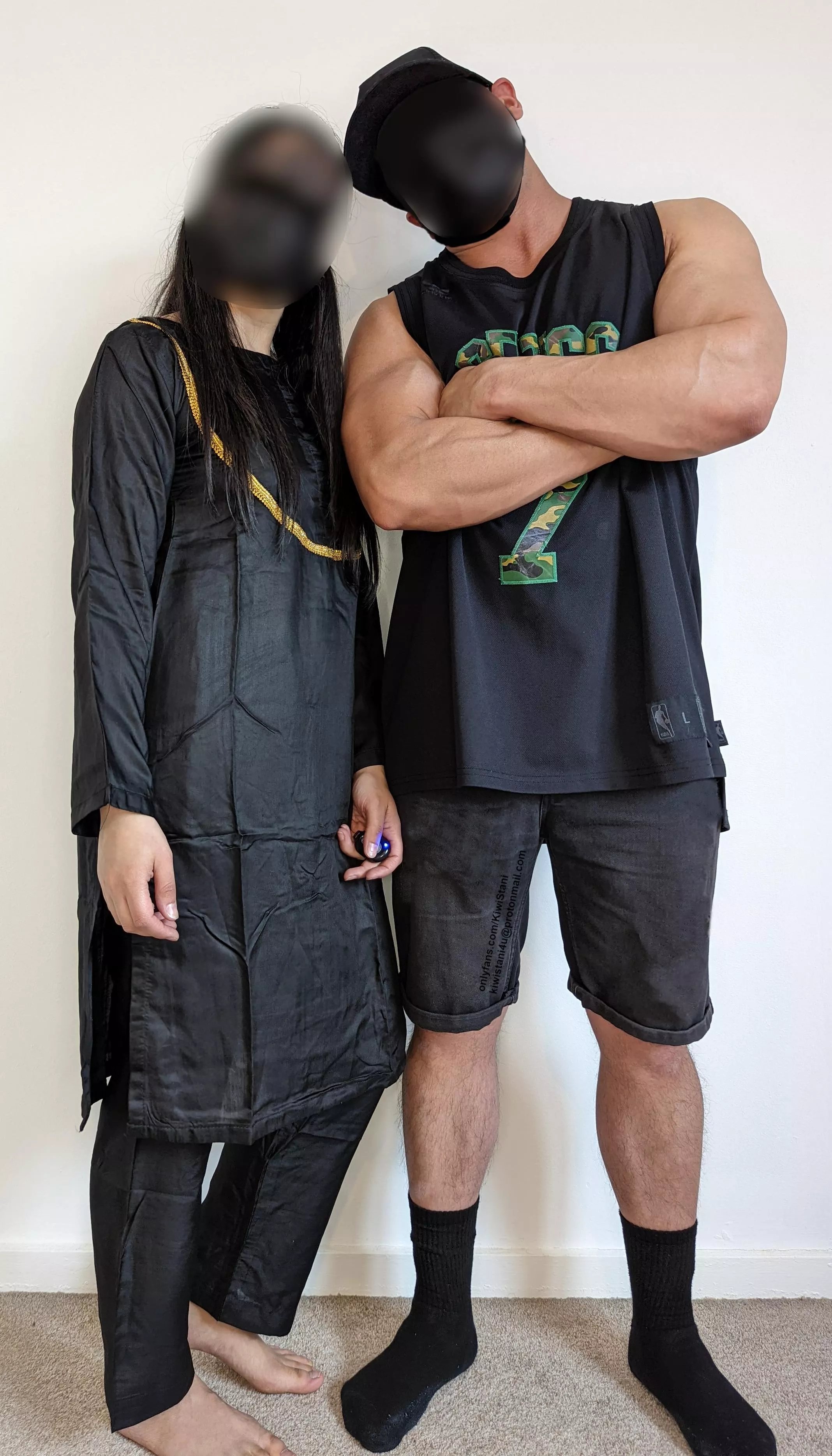 Muslim Pakistani and non Muslim Kiwi (me). But don't tell her husband, we ninjas.