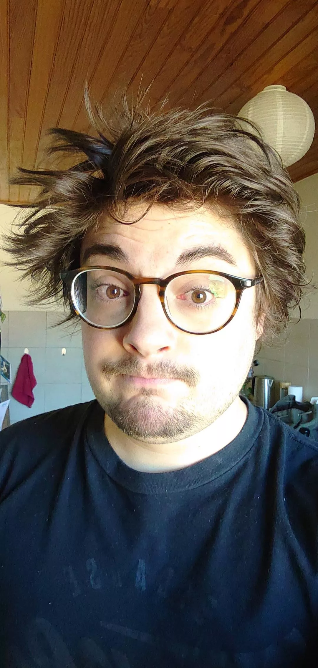 My bed head is on point today 😅