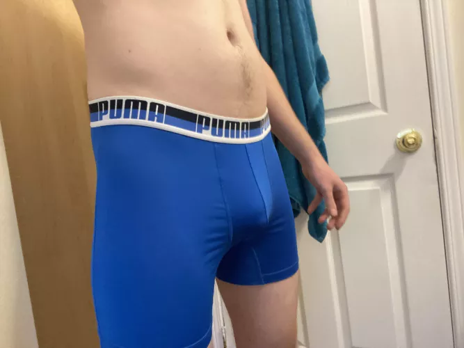 My cousin went golfing so I tried his boxer briefs on :)